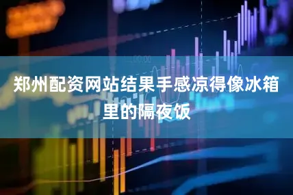 郑州配资网站结果手感凉得像冰箱里的隔夜饭